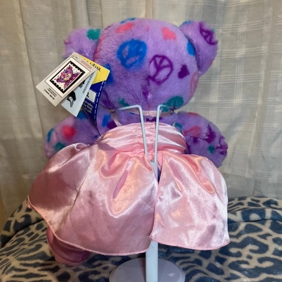 Build a bear peace & hearts bear - Picture 3 of 9